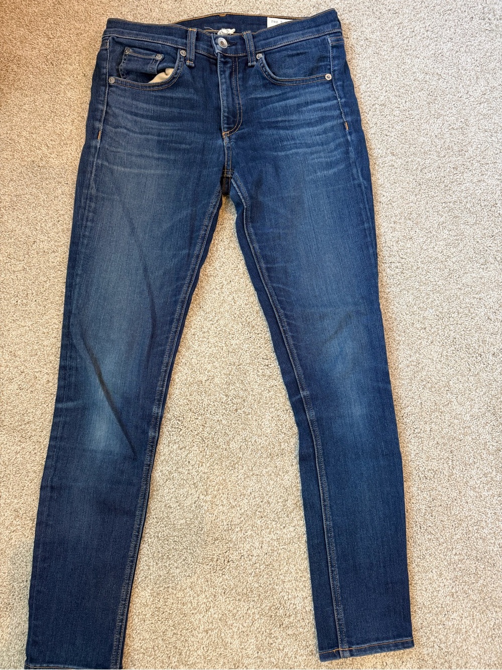 Rag & Bone Dark Blue Slim Fit Jeans
